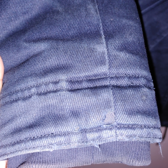 Navy Blue Hemp Hoodlamb Winter Coat - Picture 3 of 8